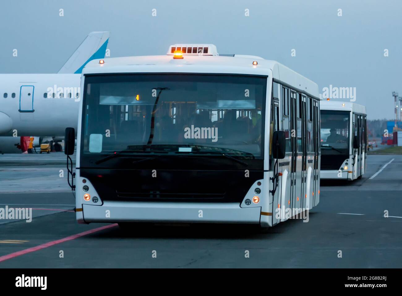 Airside transfer bus hires stock photography and images Alamy