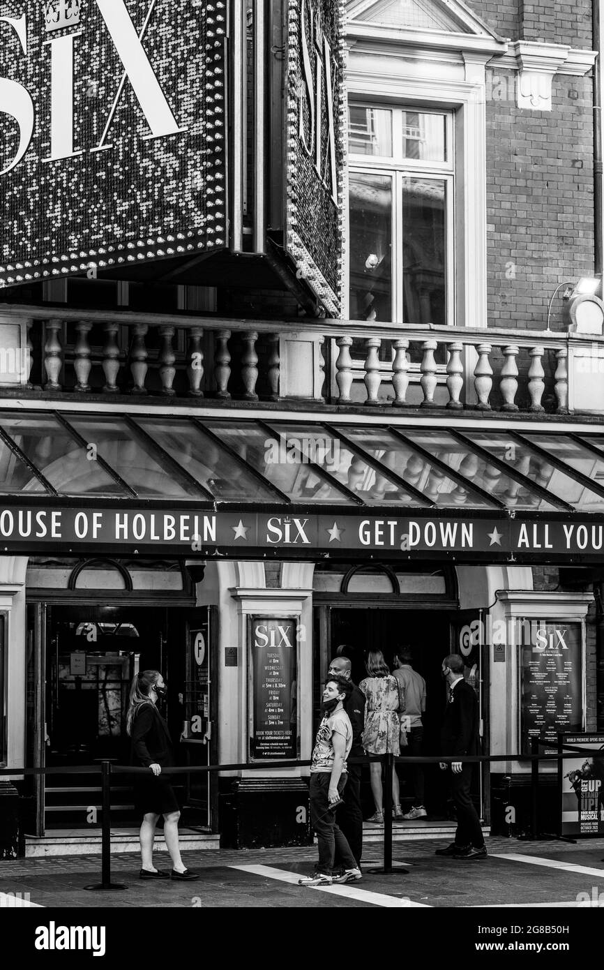 London Streets Leicester Square Stock Photo