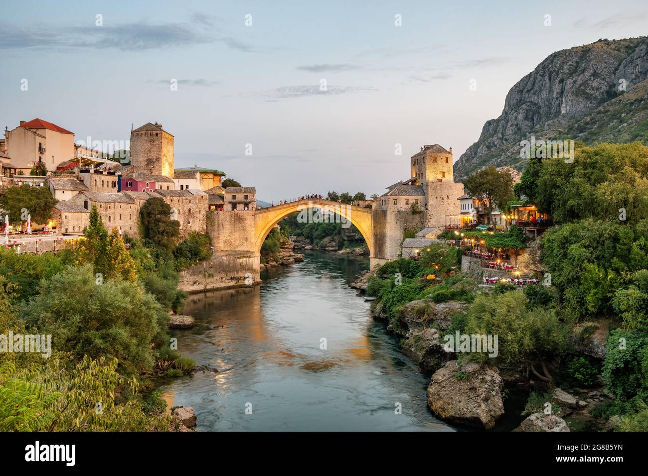 Stari Most Bridge At Sunset In Old Town Of Mostar BIH Stock Photo Alamy Stari Most Bridge At Sunset In Old Town Of Mostar BIH Stock Photo Alamy