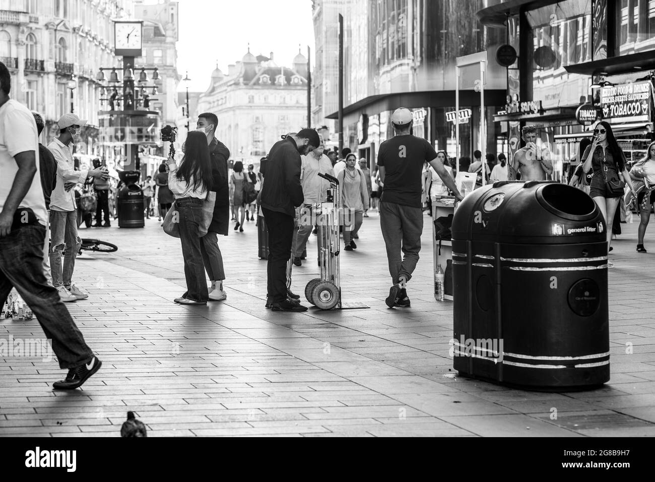 London Streets Leicester Square Stock Photo