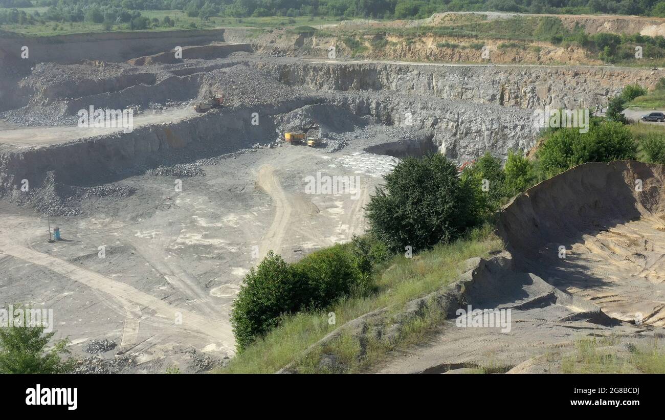 Rock Query Quarry for the extraction of granite. Granite quarry Stock Photo - Alamy