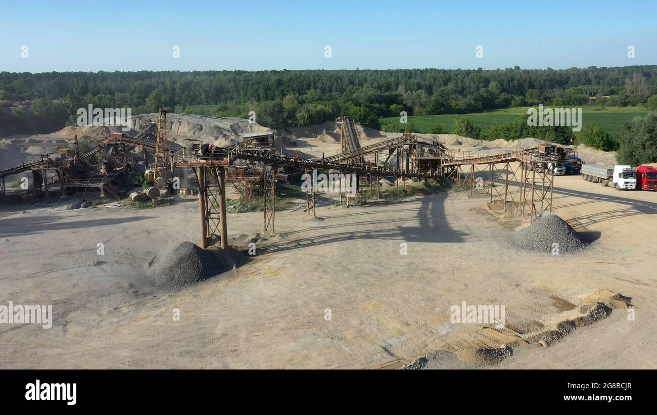 Rock Query Quarry for the extraction of granite. Granite quarry Stock Photo - Alamy