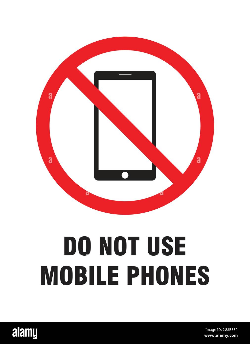 Do not use mobile phone sign Stock Vector