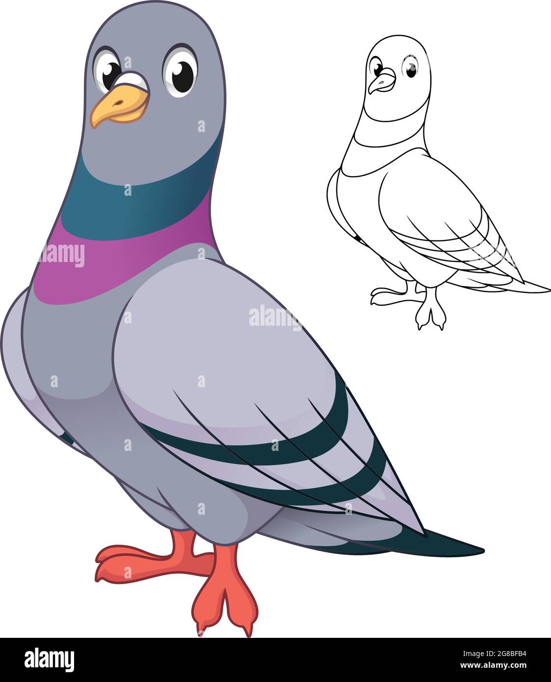 Cute Brown Chinese Goose Standing with Line Art Drawing, Animal Birds,  Vector Character Illustration, Cartoon Mascot Logo in Isolated White  Background Stock Vector Image & Art - Alamy