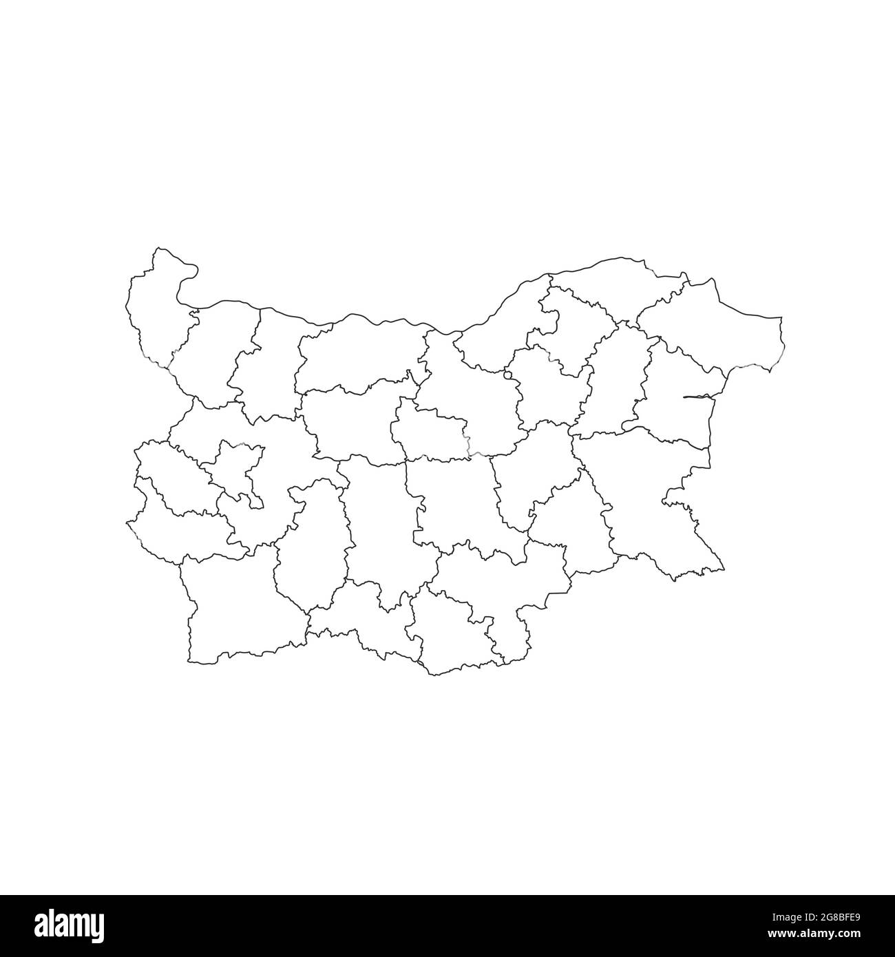 Bulgaria outline map isolated on white background vector Stock Vector