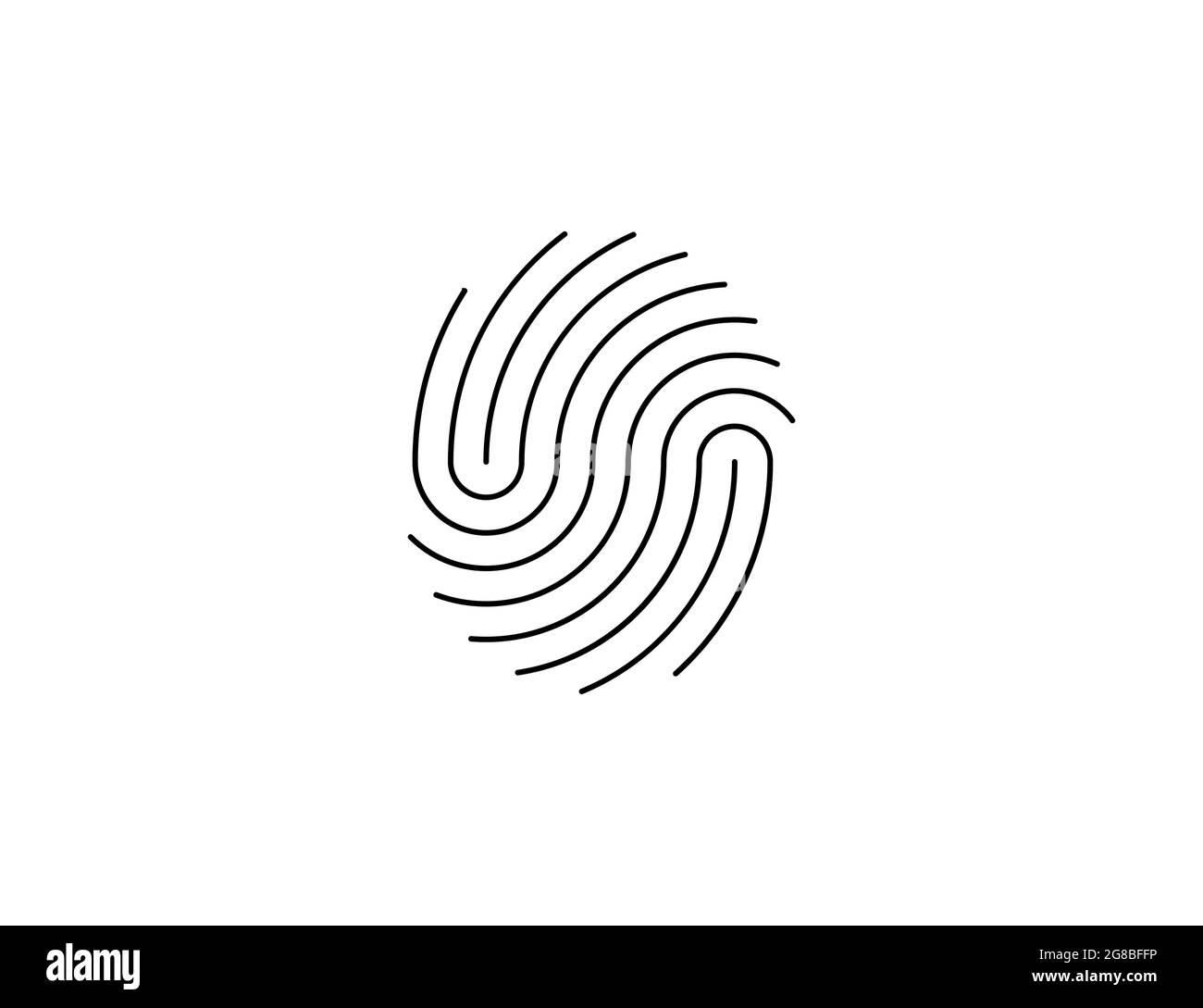 Fingerprint, valid, identify icon. Vector illustration. flat design. Stock Vector