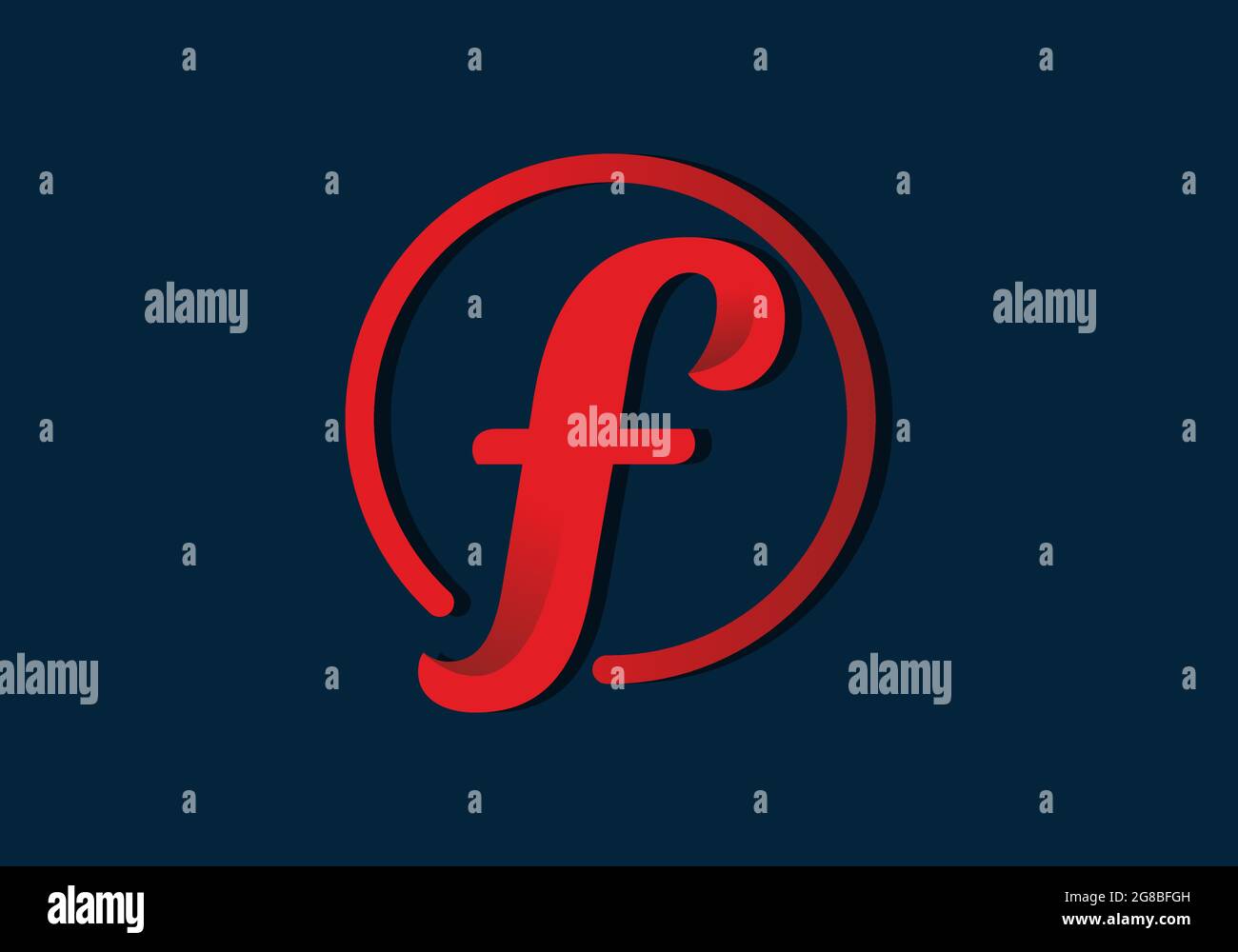 Red circle letter design Stock Vector Images - Alamy