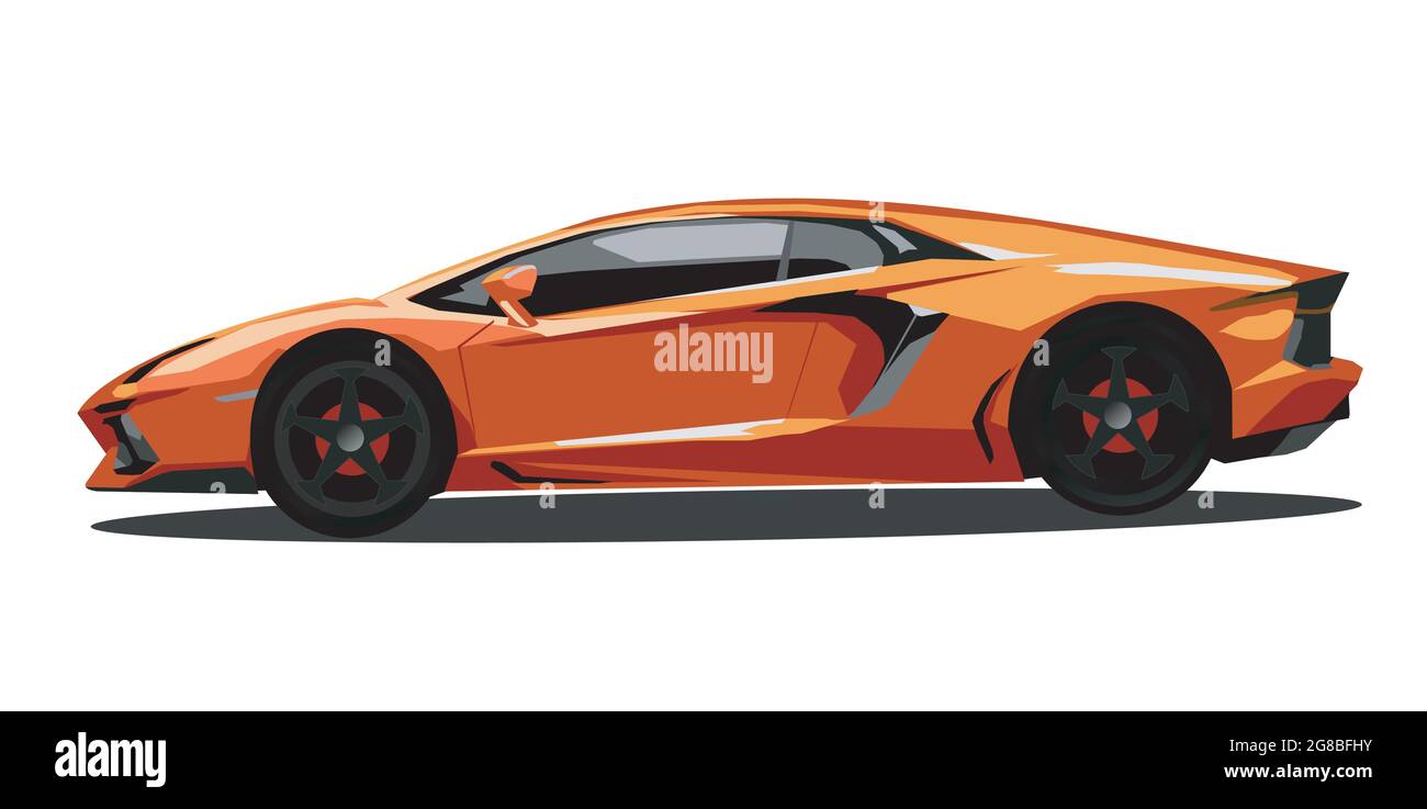 orange lamborghini vector Stock Vector Image & Art - Alamy