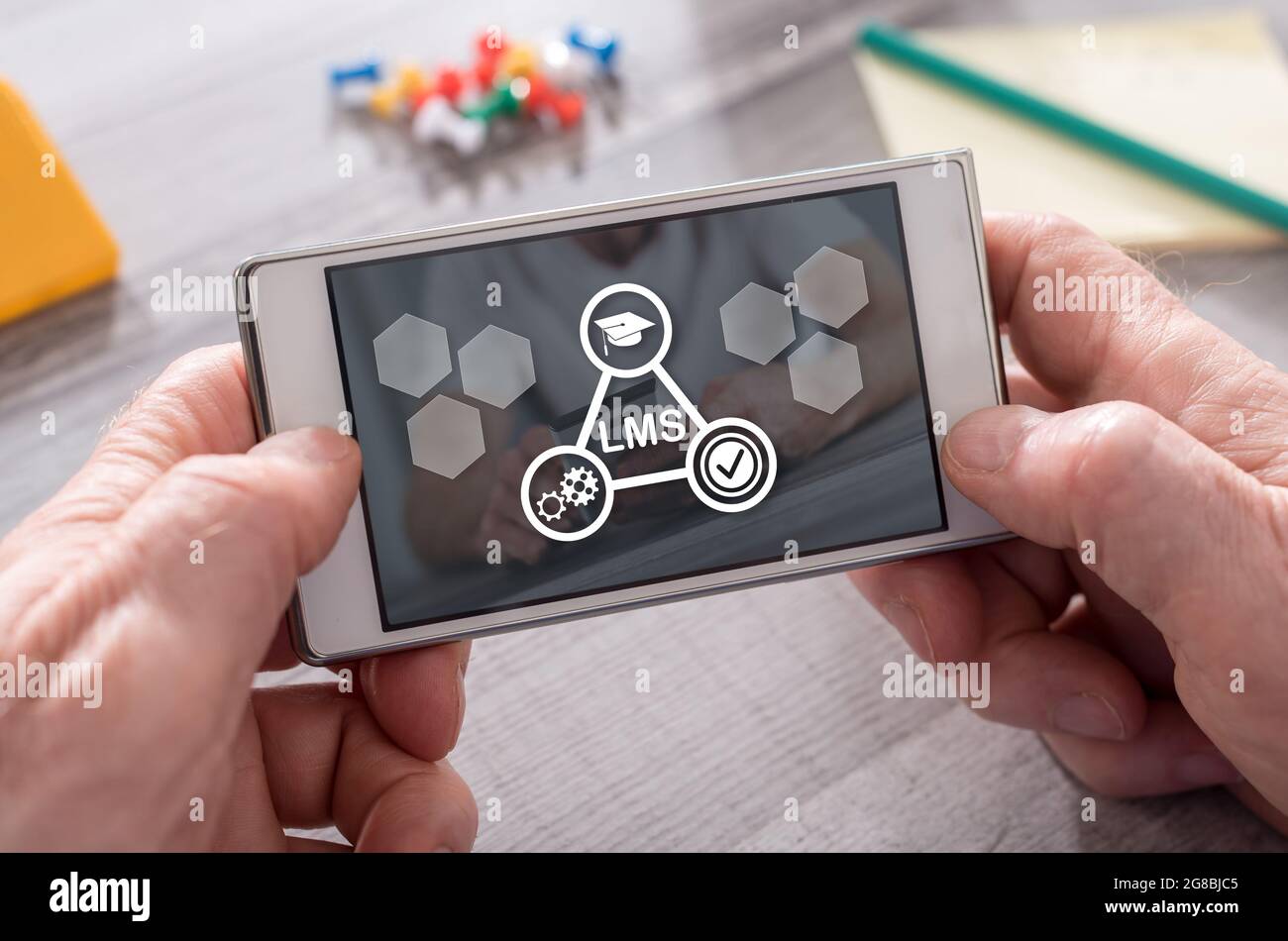 Lms Image Mobile Lms concept on mobile phone Stock Photo - Alamy