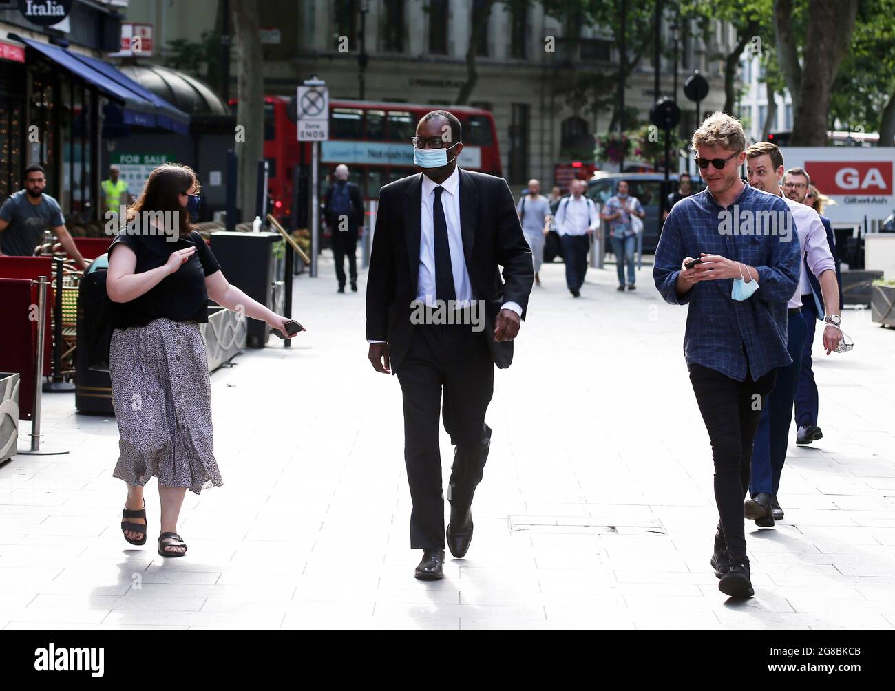 London, England, UK. 19th July, 2021. Secretary of State for Business,  Energy and Industrial Strategy KWASI KWARTENG is seen arriving at LBC Radio  ahead of a phone-in. (Credit Image: © Tayfun Salci/ZUMA