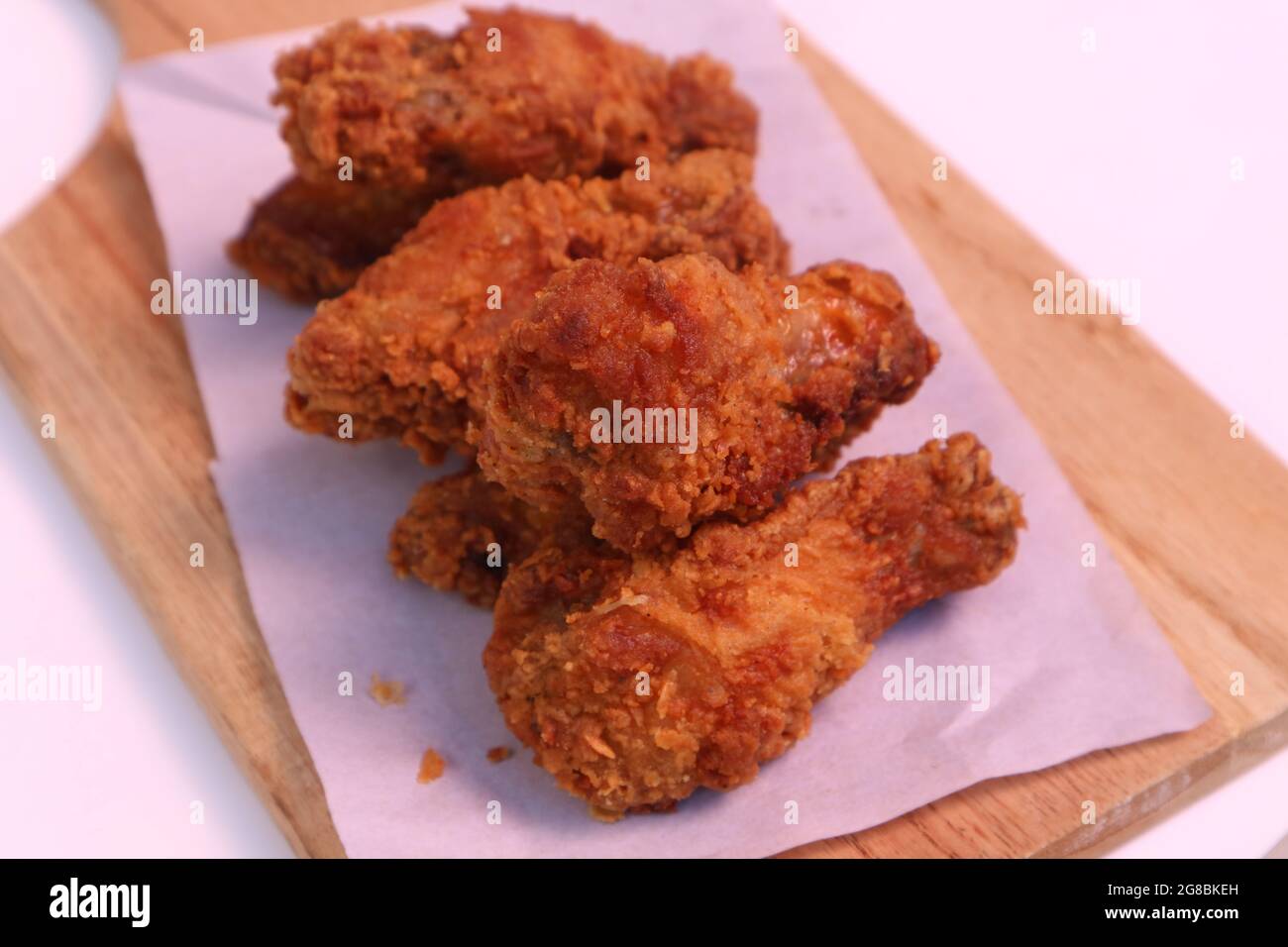 Spicy Deep Fried Breaded Chicken Wings Stock Photo Alamy