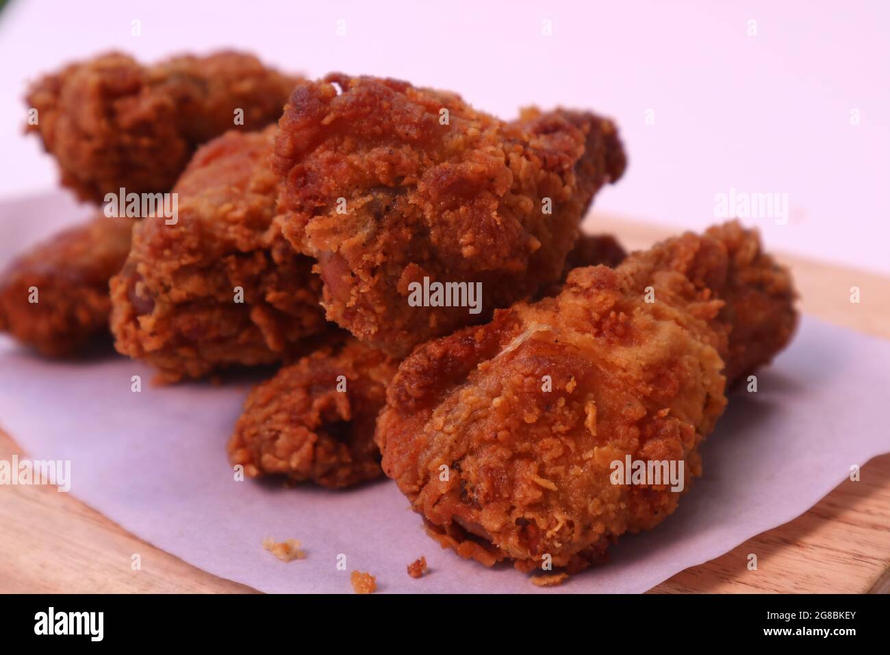 Spicy Deep Fried Breaded Chicken Wings Stock Photo Alamy