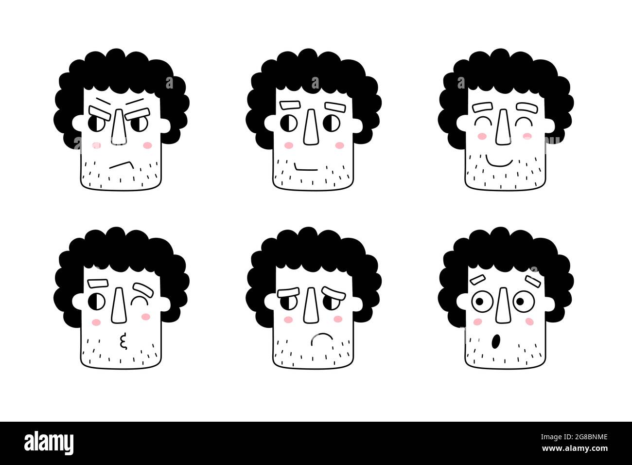 Boy different facial expressions illustration Cut Out Stock Images ...