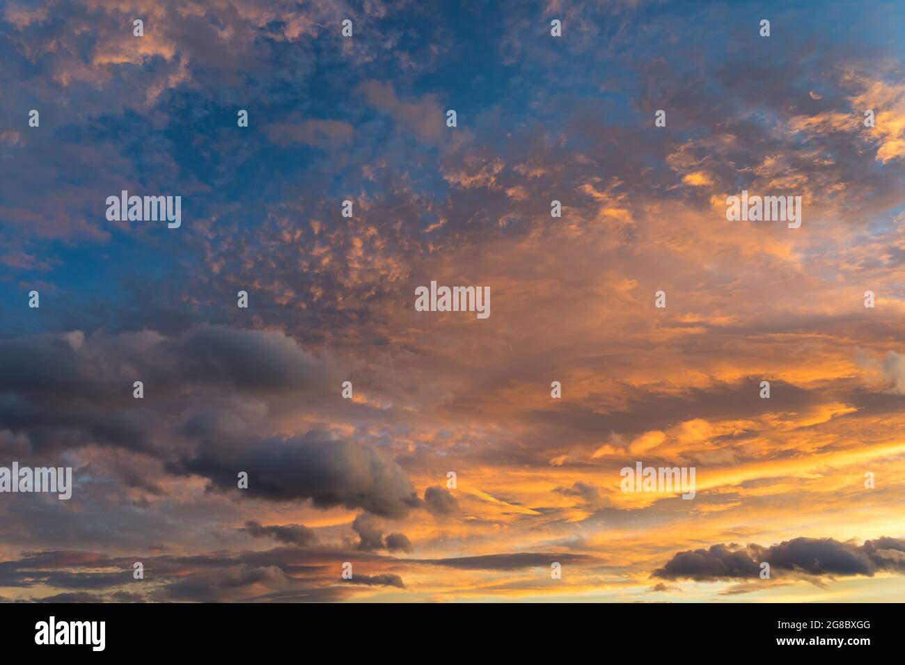 magical sunset sky and colorful clouds abstract nature background Stock ...