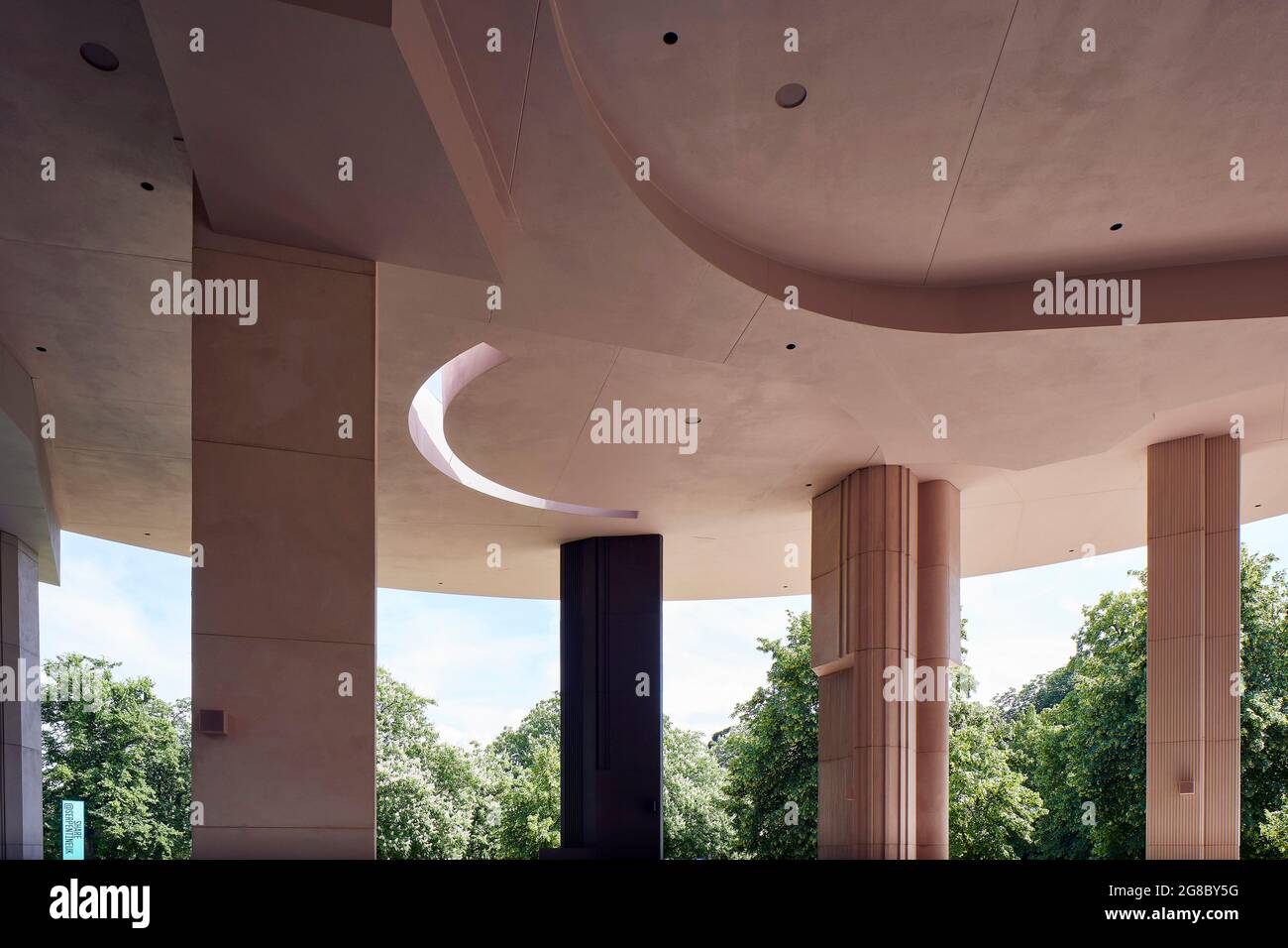 Pavilion ceiling. Serpentine Pavilion 2021, London, United Kingdom. Architect: Counterspace, 2021. Stock Photo