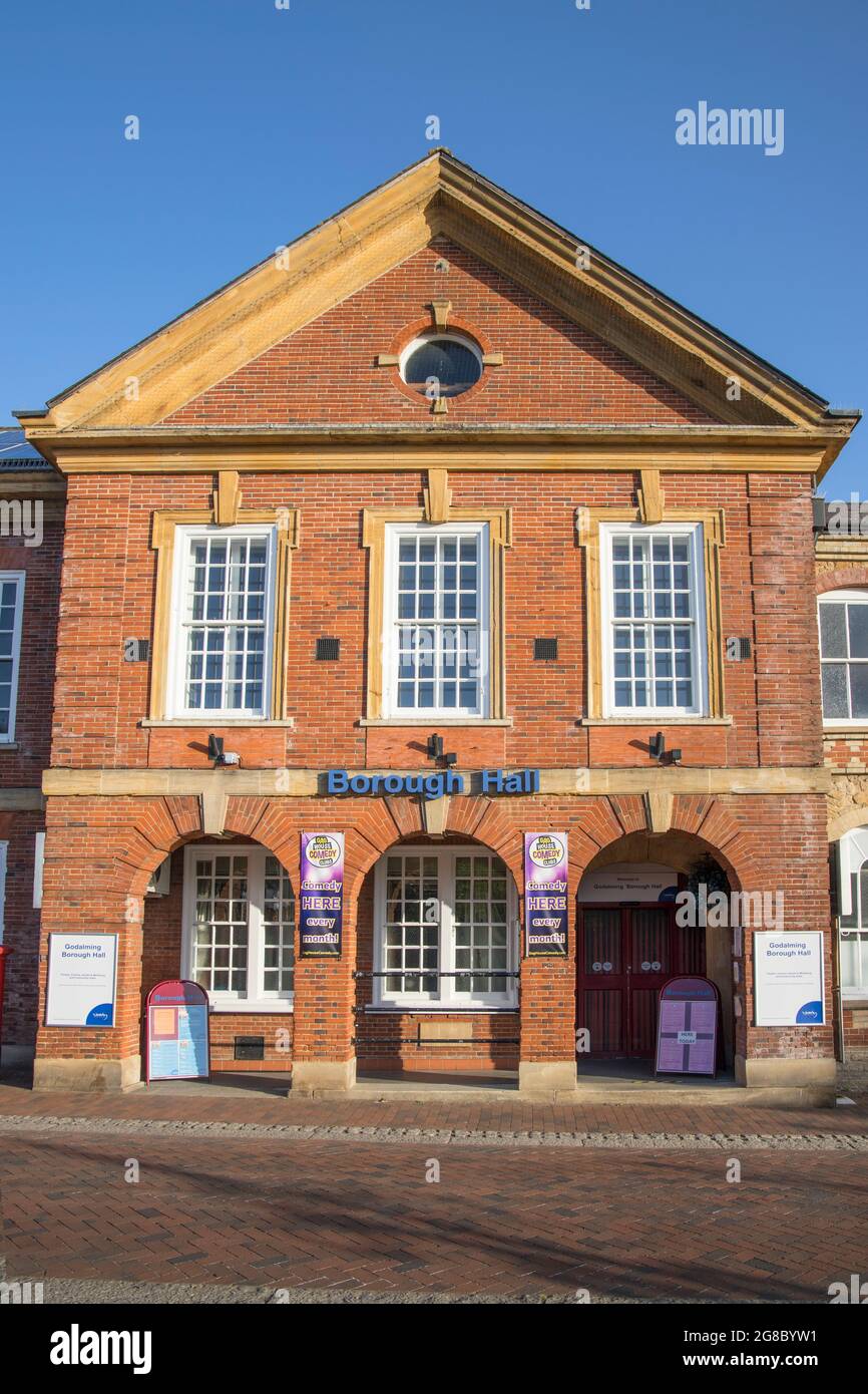 borough hall in godalming bridge street surrey Stock Photo Alamy