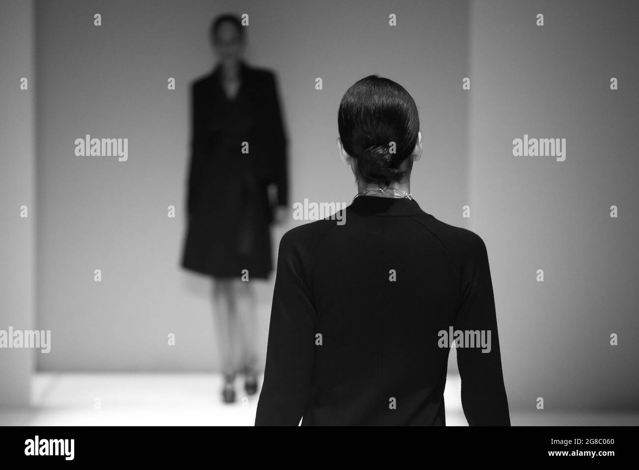 Milan runway show Black and White Stock Photos & Images - Alamy