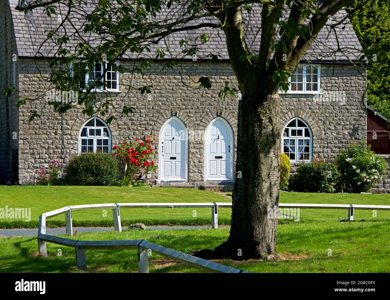 Traditional stone houses in the village of Langton, near Malton, North