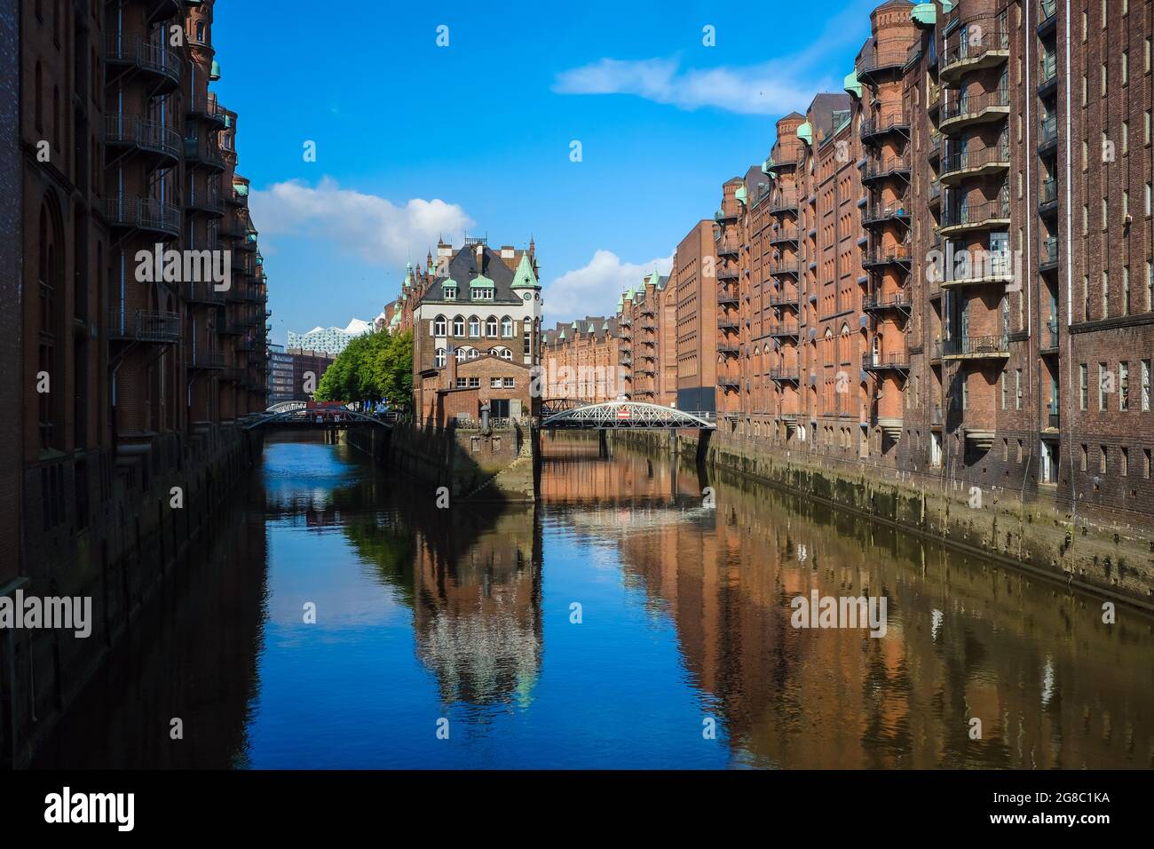 Hamburg, Germany - moated castle in the Speicherstadt Stock Photo - Alamy