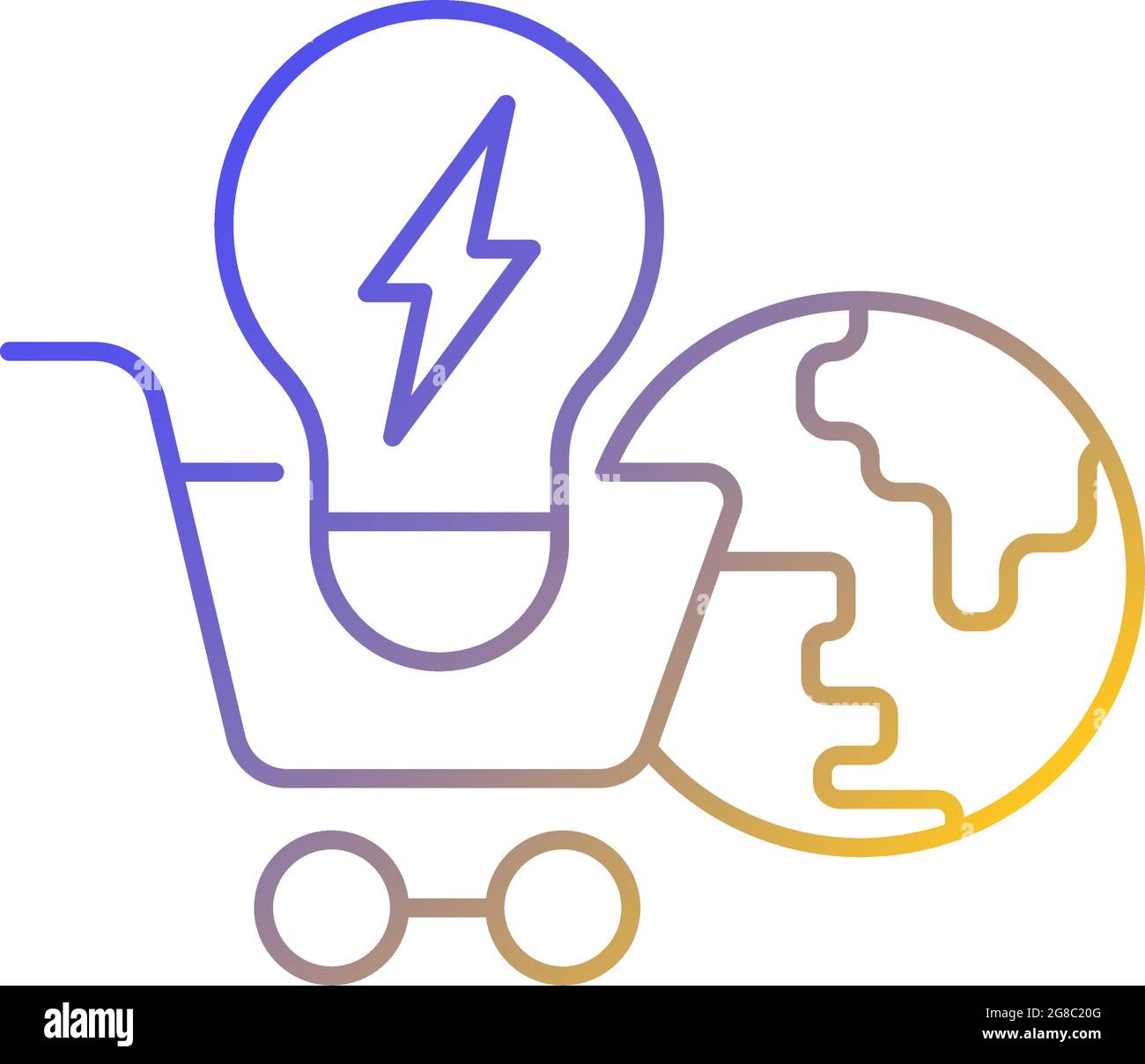 Global energy markets gradient linear vector icon Stock Vector