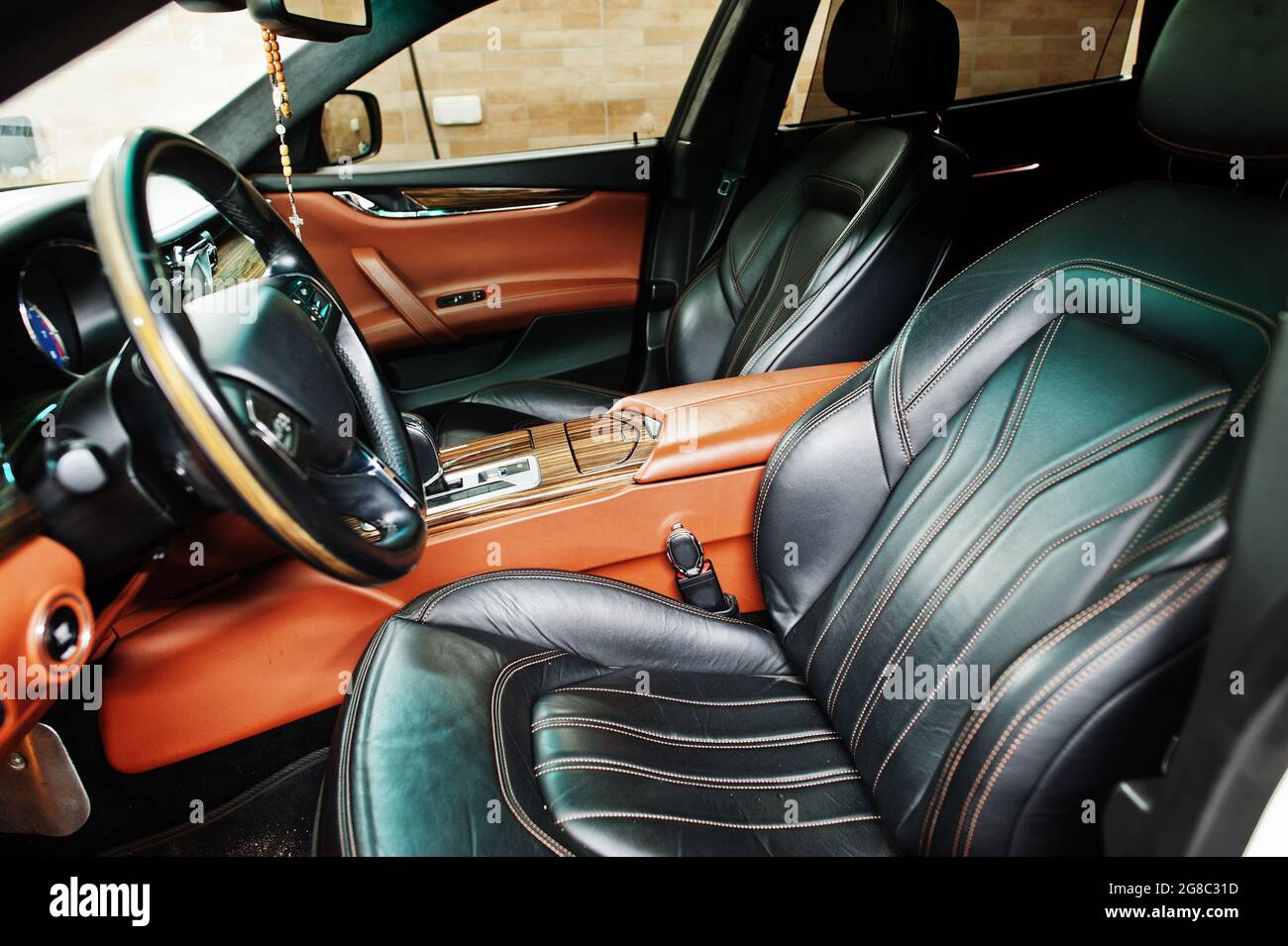 Interior of new luxury sport car Stock Photo - Alamy