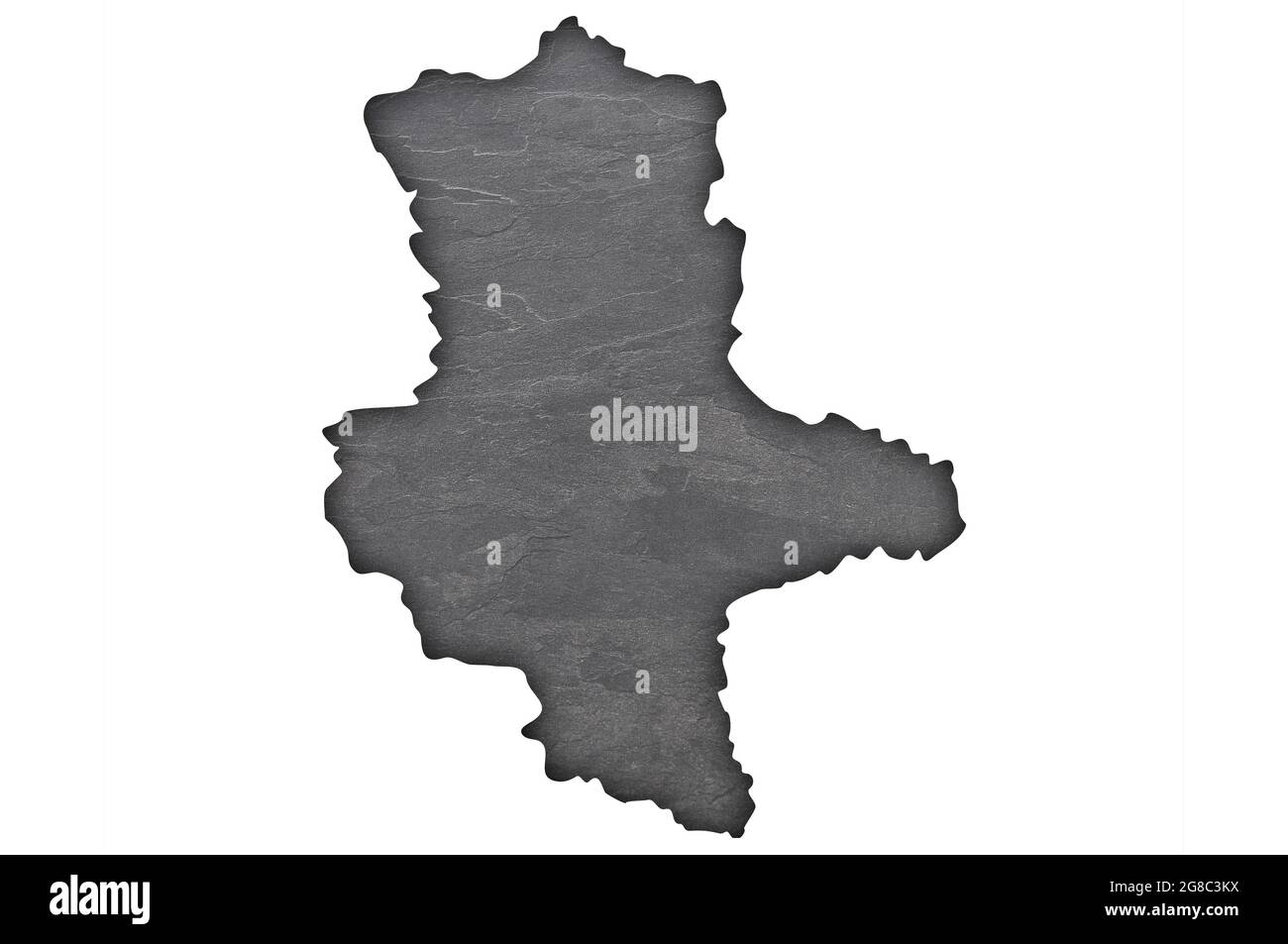 Map of Saxony-Anhalt on dark slate Stock Photo - Alamy