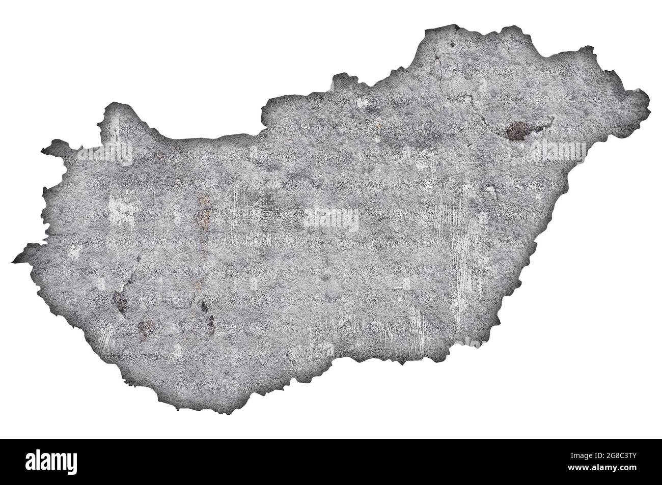 Map of Hungary on weathered concrete Stock Photo - Alamy