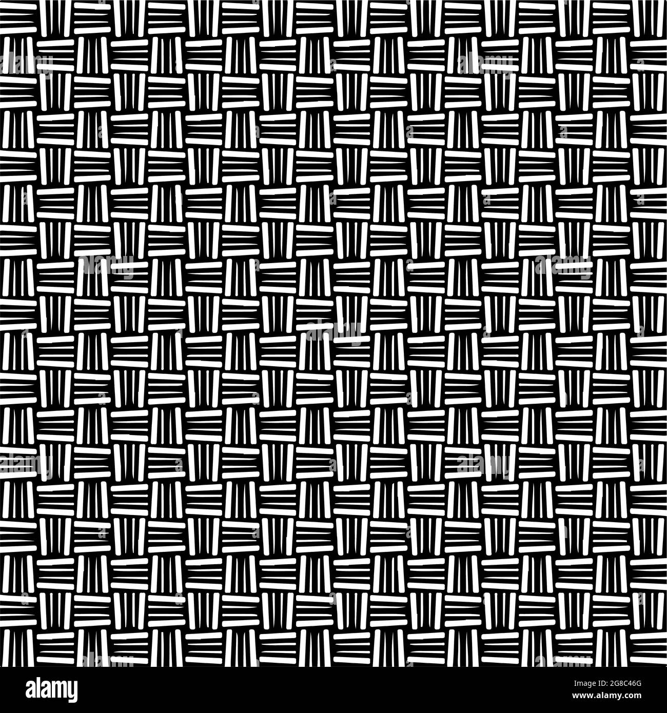 Seamless vector pattern in geometric ornamental style. Black and white ...