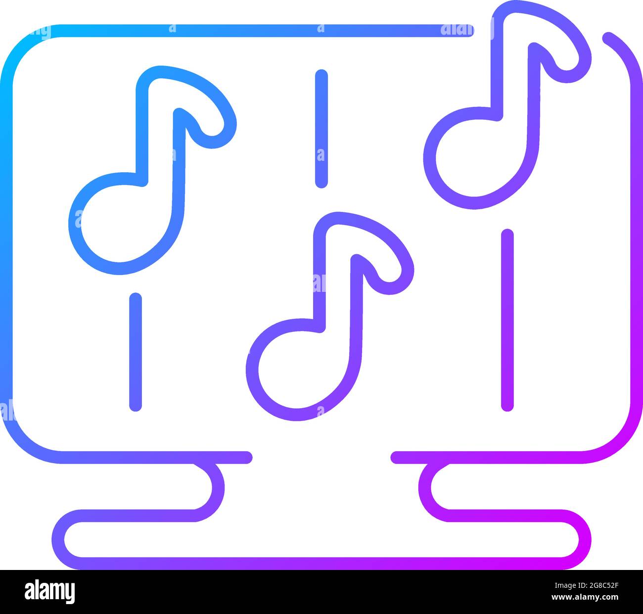 Rhythm games gradient linear vector icon Stock Vector