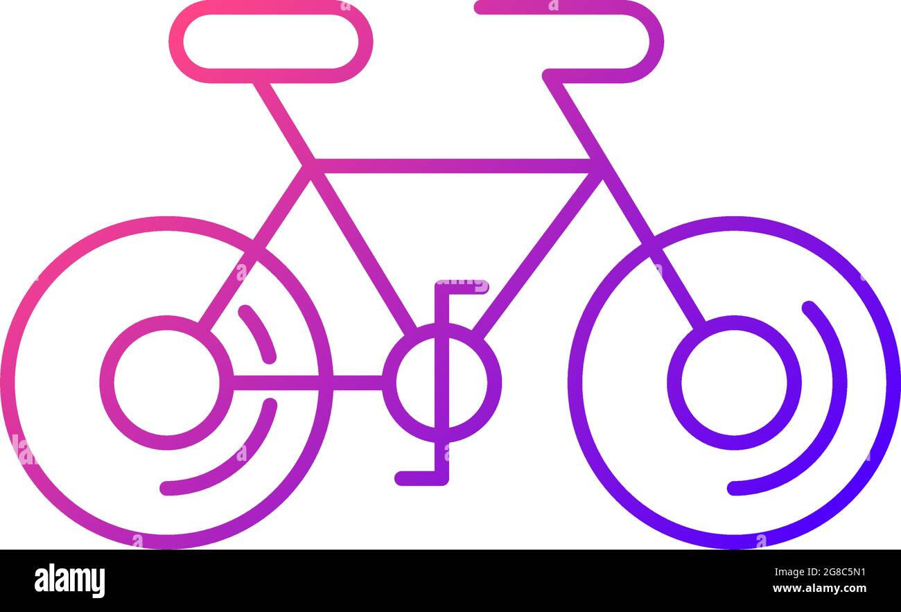 Bicycle gradient linear vector icon. Stock Vector