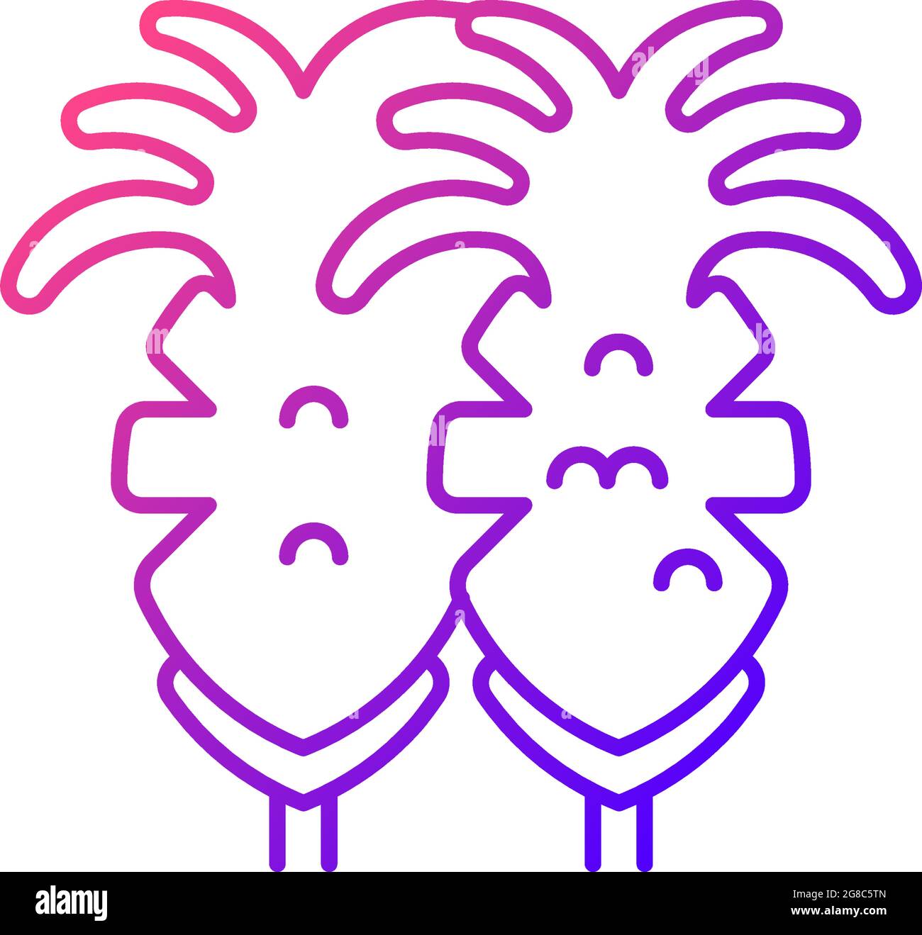 Fried squid black linear icon for white theme. Stock Vector