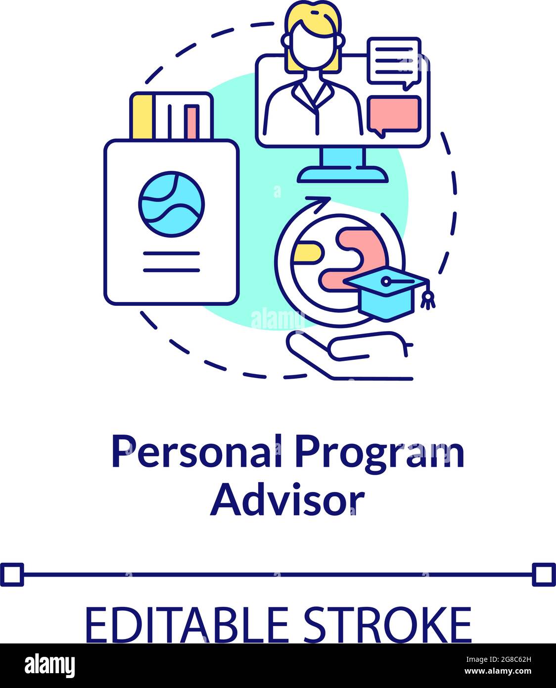 Personal program advisor concept icon Stock Vector Image & Art - Alamy
