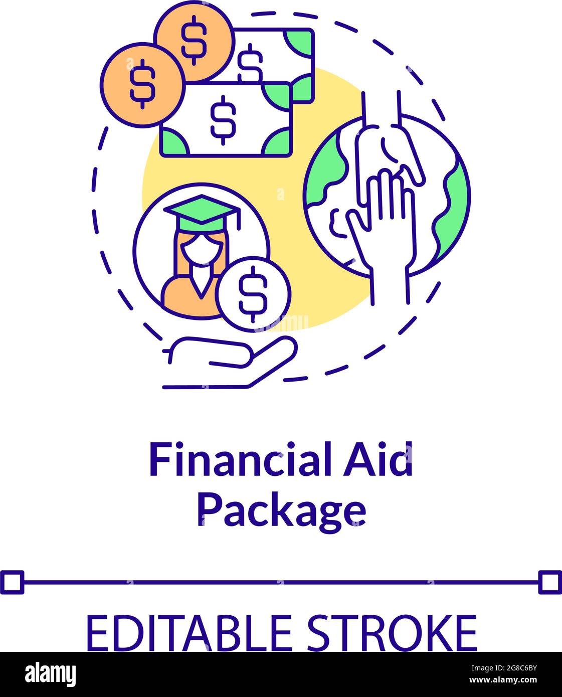 Financial aid package concept icon Stock Vector Image & Art Alamy