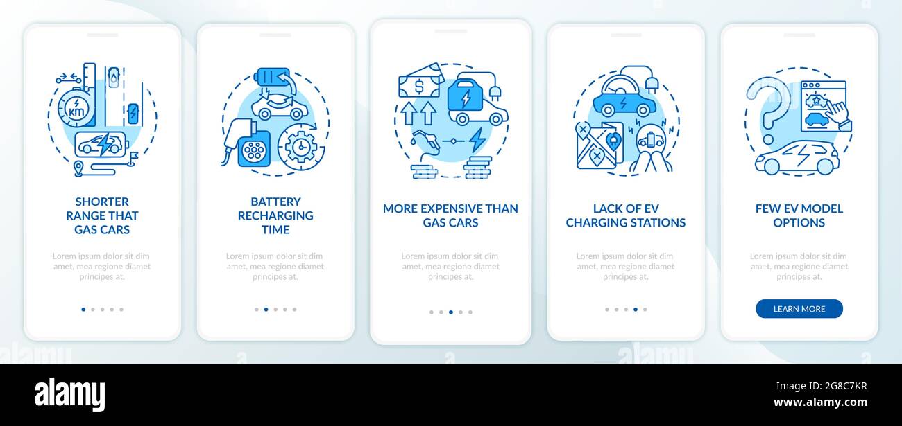 Eco-friendly advantages onboarding mobile app page screen. Stock Vector