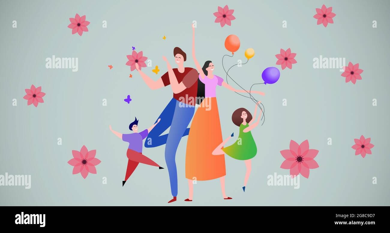 Composition family playing on green hi-res stock photography and images ...