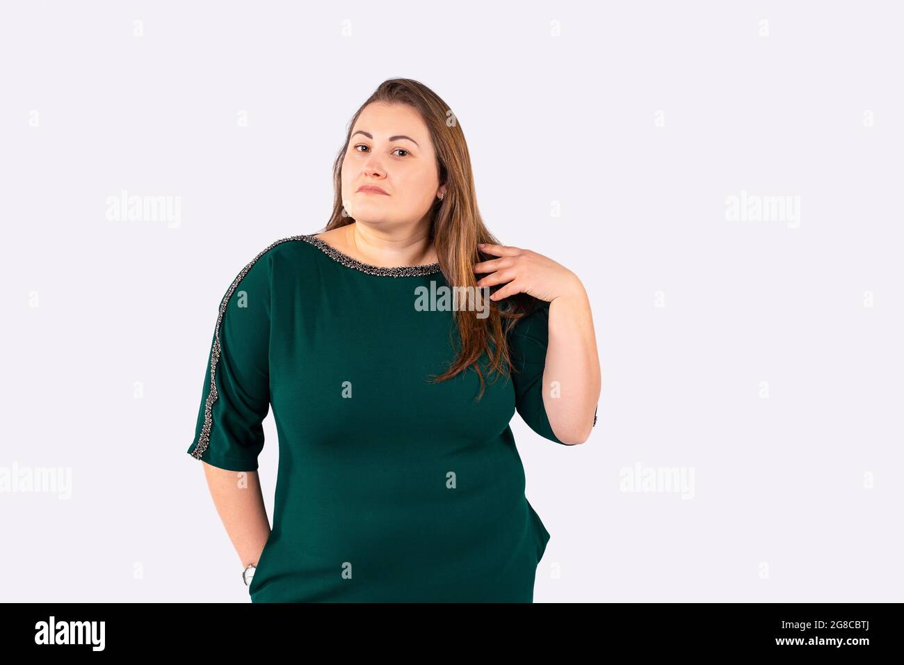 Fat woman in dress posing hi-res stock photography and images - Alamy