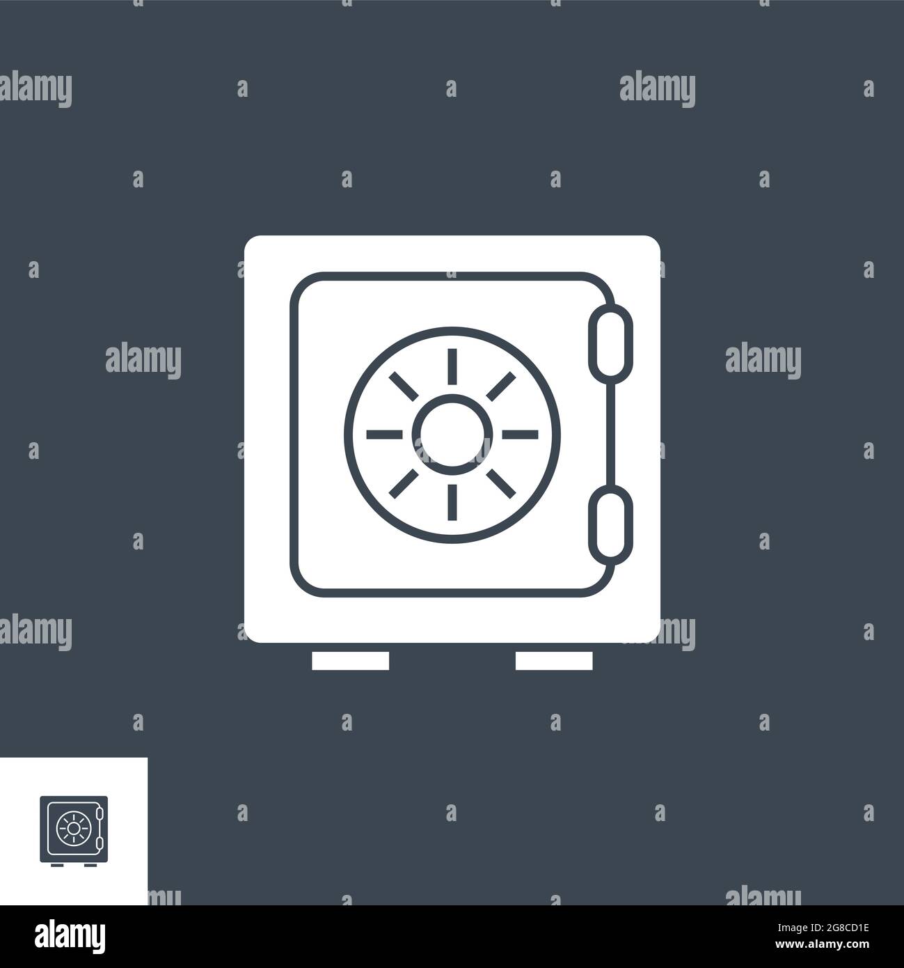 Safe related vector glyph icon. Stock Vector