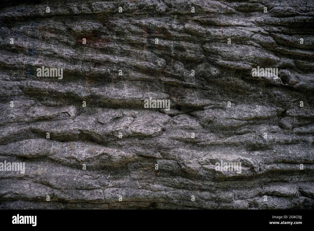 Gray texture background of the rock close-up with stripes. Natural background. copy space Stock Photo