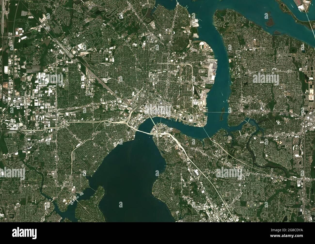 Jacksonville florida satellite image hi-res stock photography and images -  Alamy, image size:1300x1009