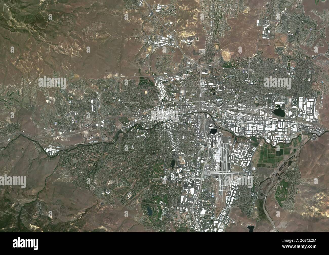 City nevada satellite image hi-res stock photography and images - Alamy