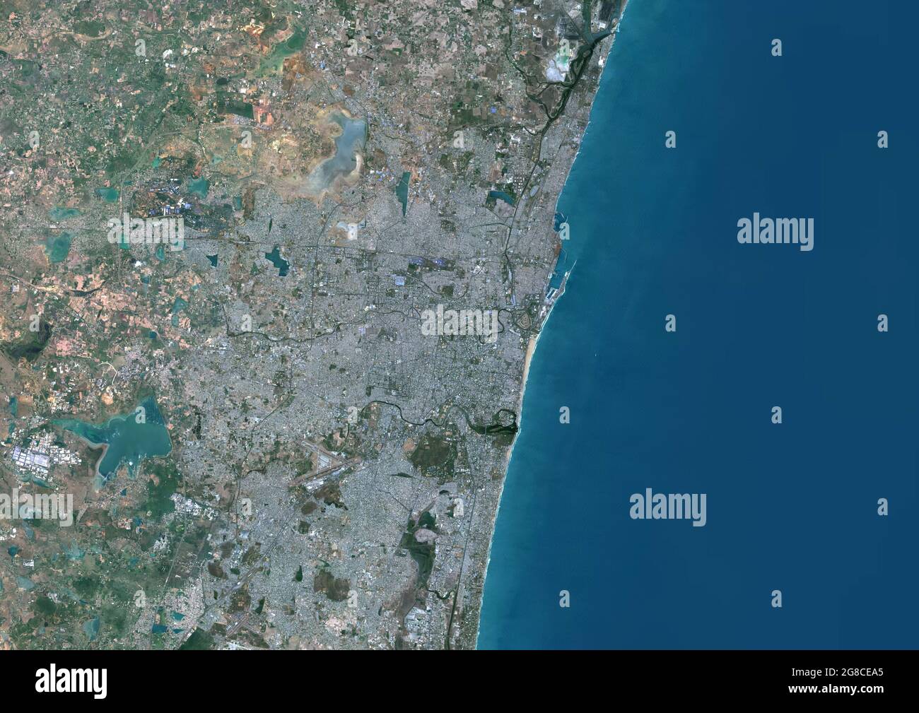 Satellite Map Of Chennai Chennai Aerial View High Resolution Stock Photography And Images - Alamy
