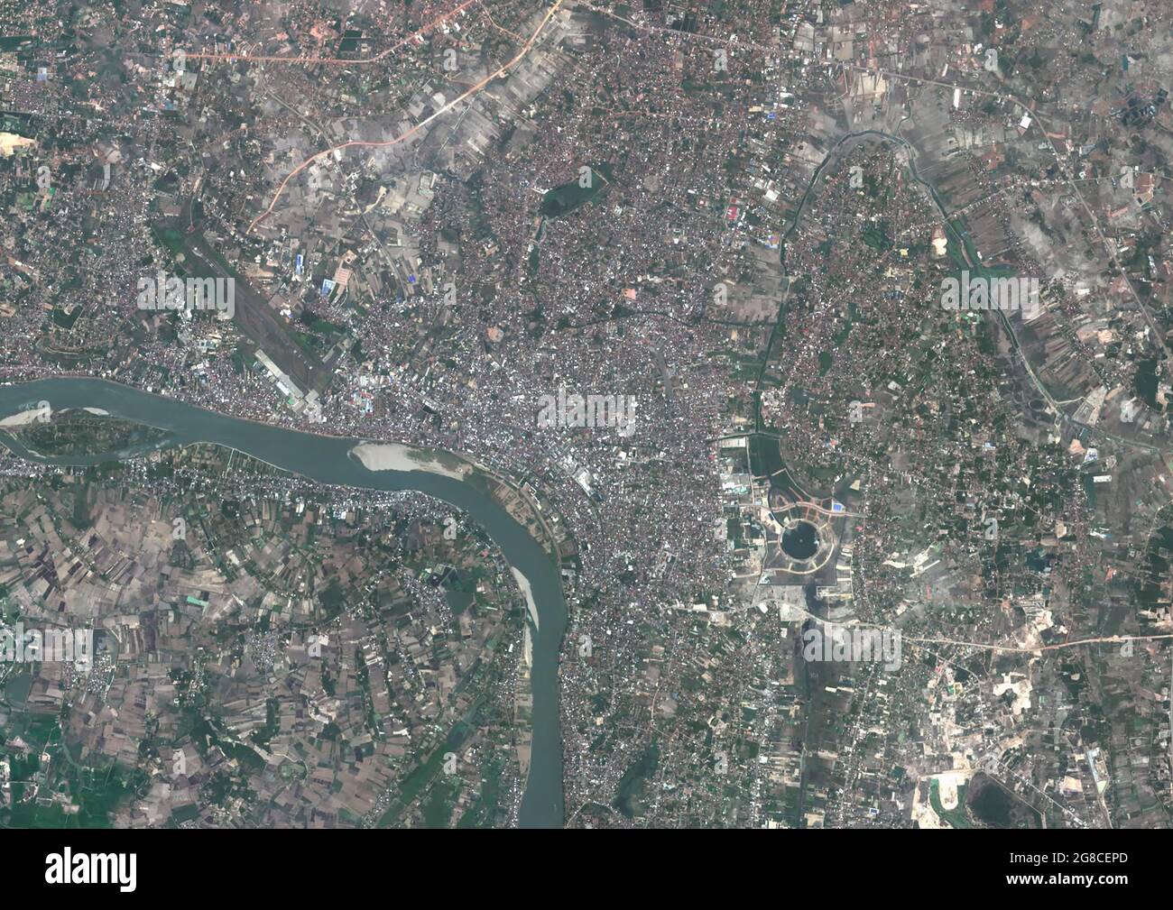 Vientiane, Capital city of Laos Stock Photo