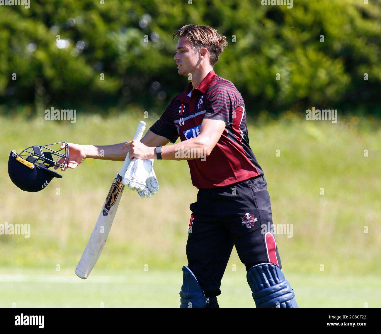 BILLERICAY, United Kingdom, JULY 18: Christopher Green of Brentwood cc and Middlesexduring Dukes Essex T20 Competition - Final between Wanstead and Sn Stock Photo