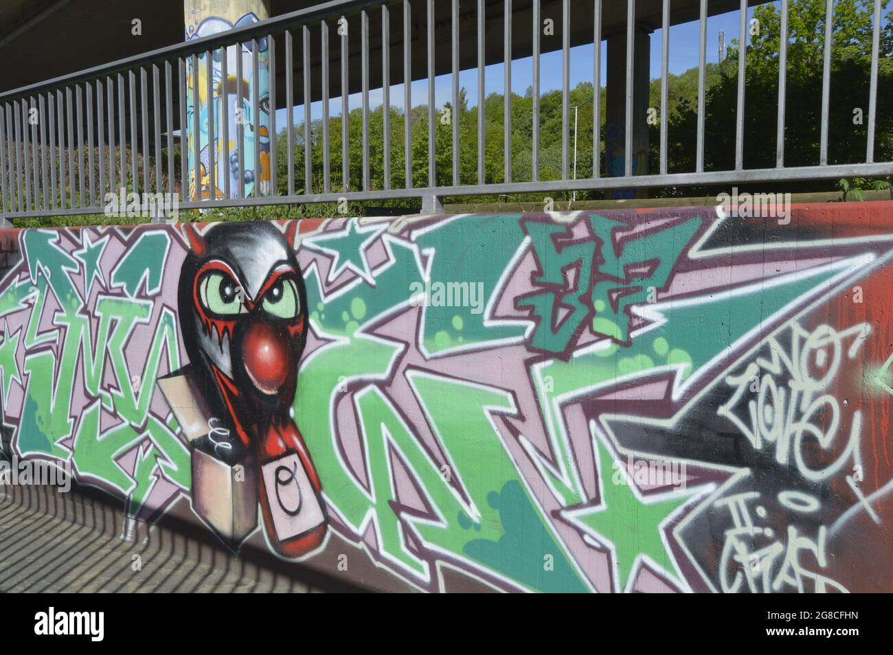 Graffiti on a concrete wall Stock Photo