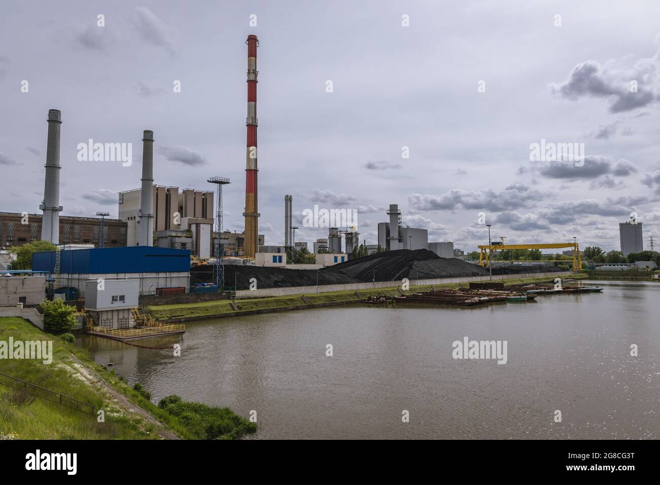 Elektrocieplownia Zeran, coal fired heat power station in Warsaw, Poland Stock Photo