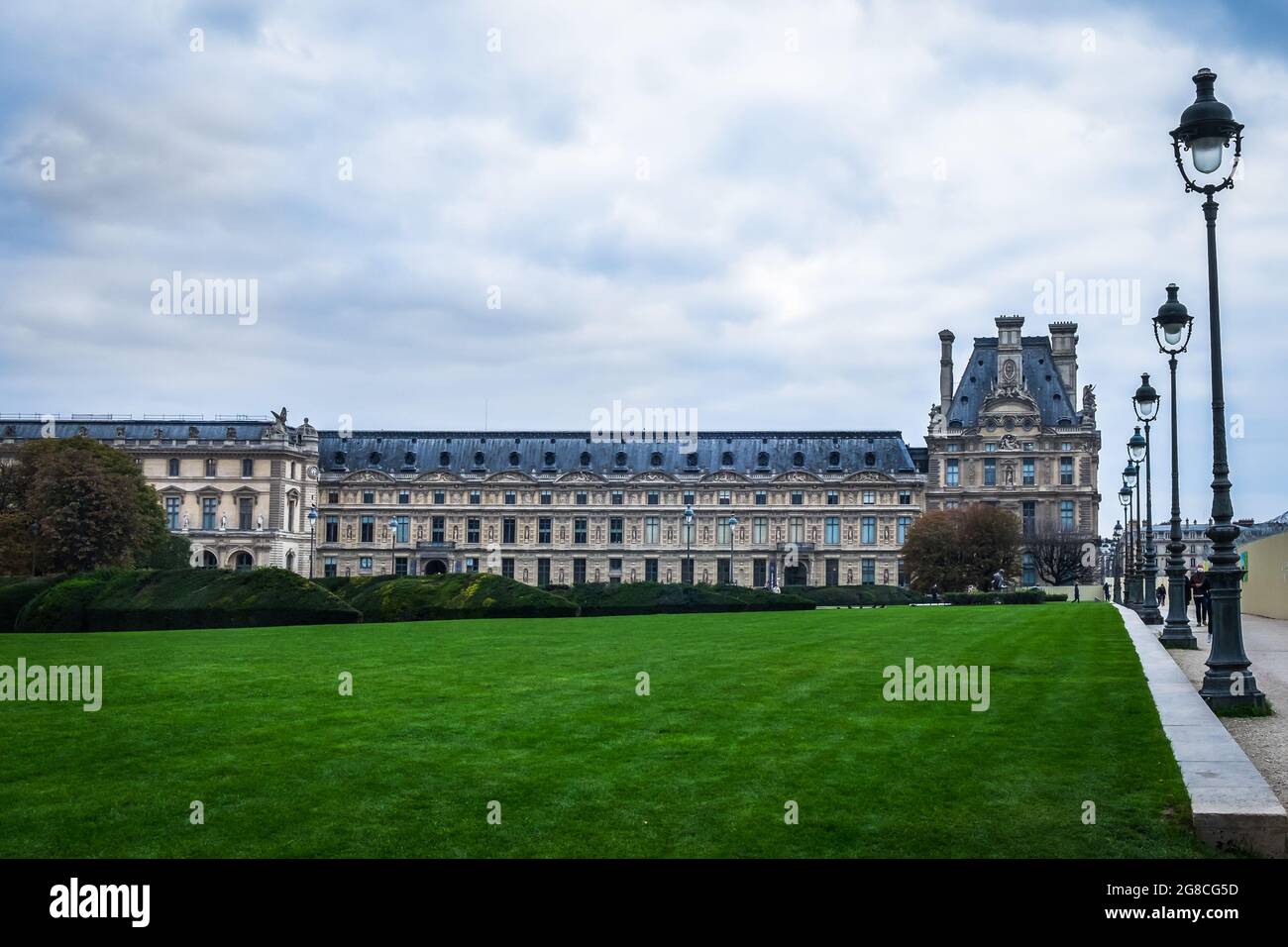 Paris, France, Feb 2020, “Pavillon de Flore” part of the Louvre Museum by the Quai Francois Mitterrand Stock Photo