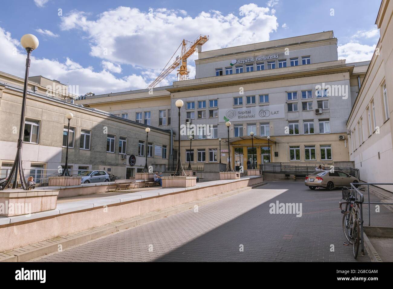 Bielanski Hospital in Bielany district of Warsaw city, Poland Stock Photo