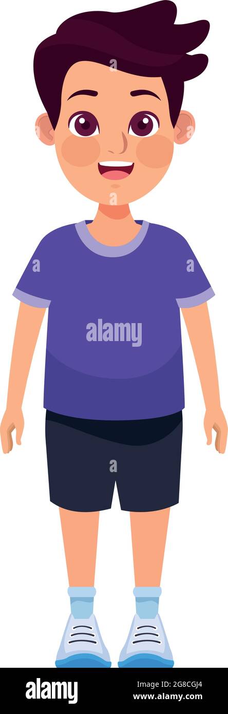 happy little boy character Stock Vector Image & Art - Alamy