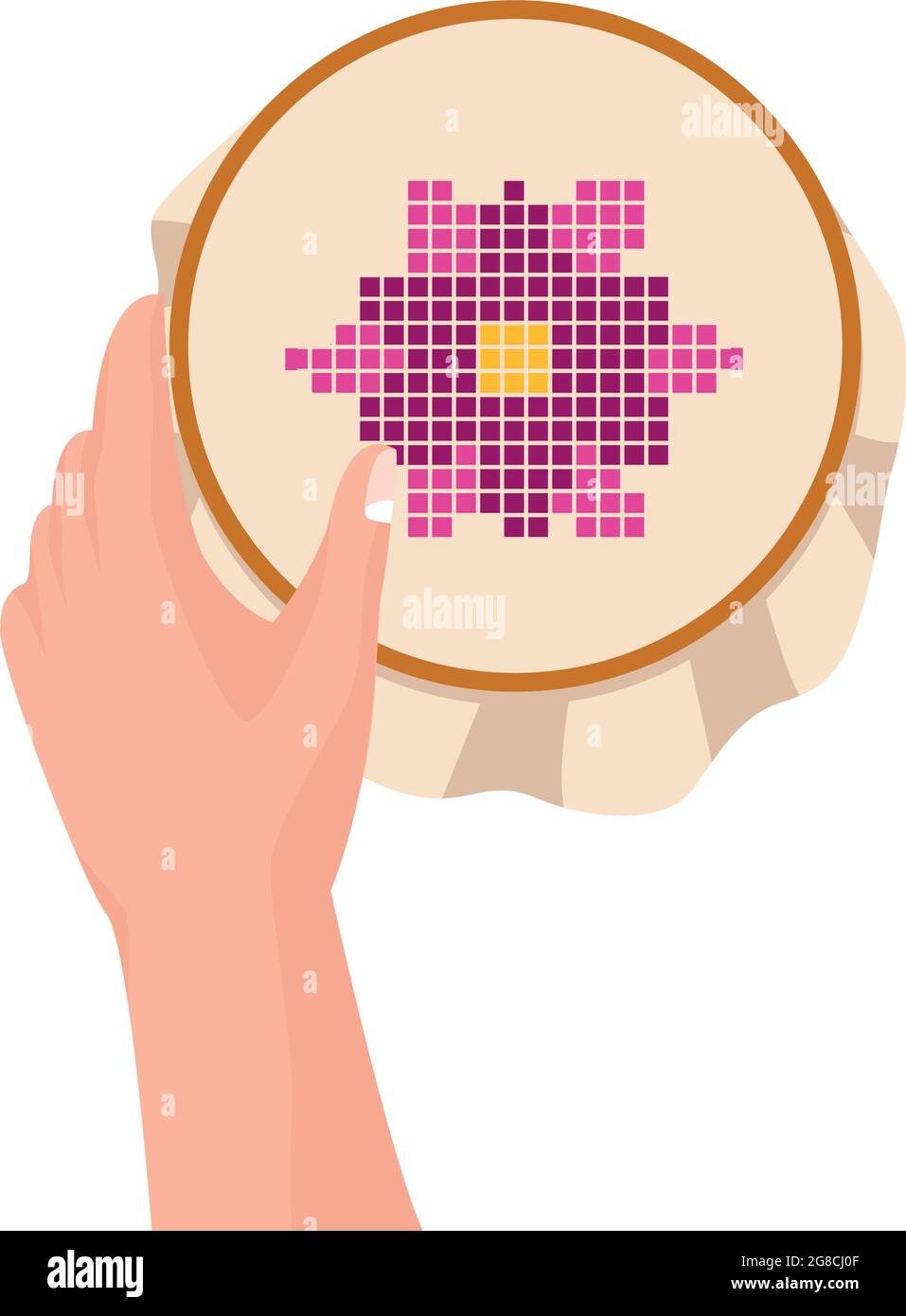hand embroidery work Stock Vector Image & Art Alamy