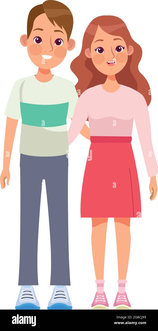 young lovers couple characters Stock Vector Image & Art - Alamy
